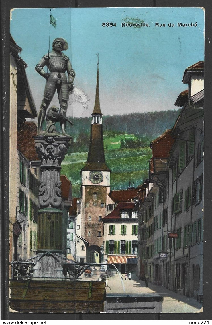 Carte P De 1915 ( Neuveville Rue Du Marché ) - La Neuveville