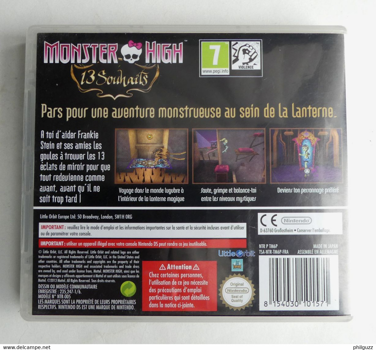 JEU NINTENDO DS MONSTER HIGHT 13 SOUHAITS - Nintendo DS