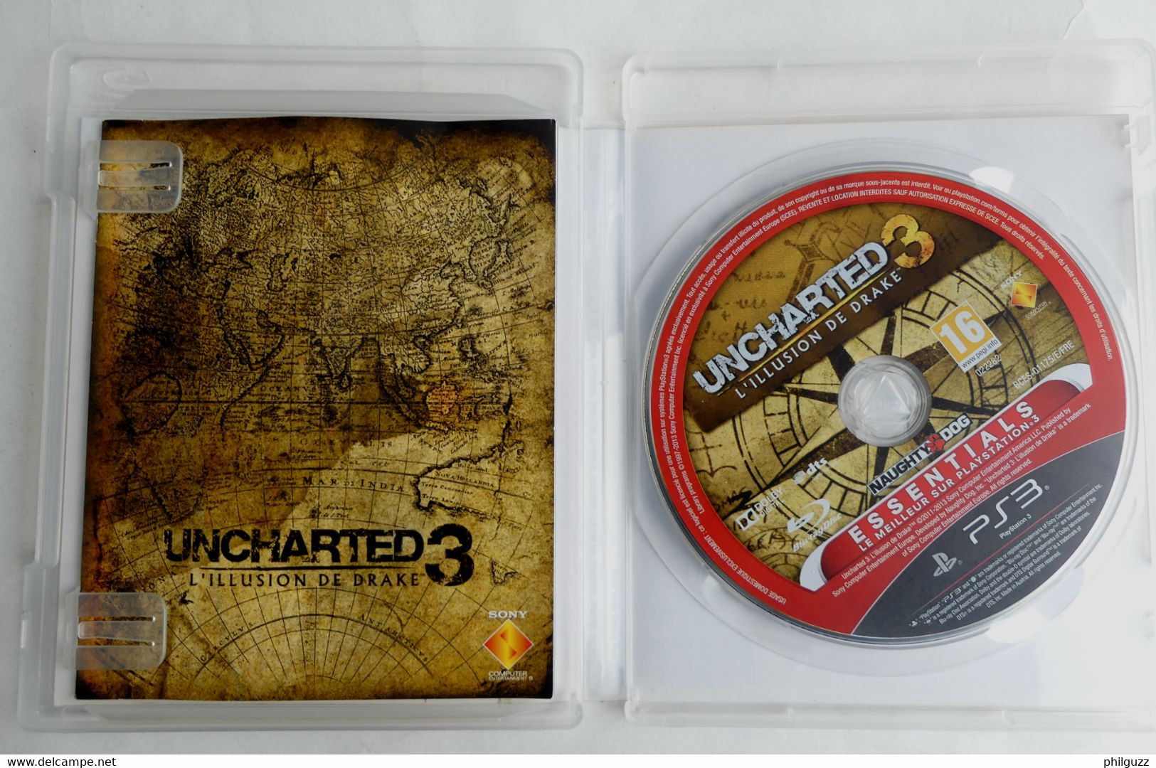 JEU PLAYSTATION PS3 UNCHARTED 3 L'ILLUSION DE DRAKE  AVEC BOITIER ET LIVRET - PS3