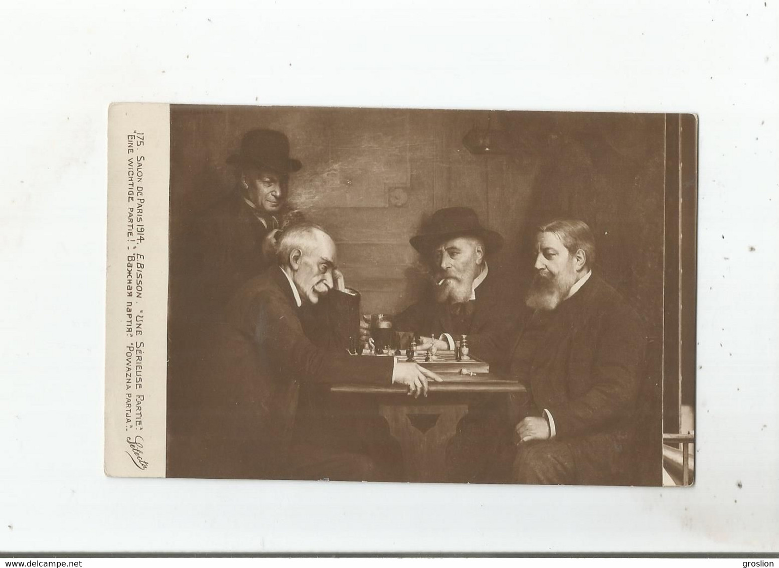 (JEU D'ECHEC)E BISSON UNE SERIEUSE PARTIE 175 SALON DE PARIS 1914 - Chess