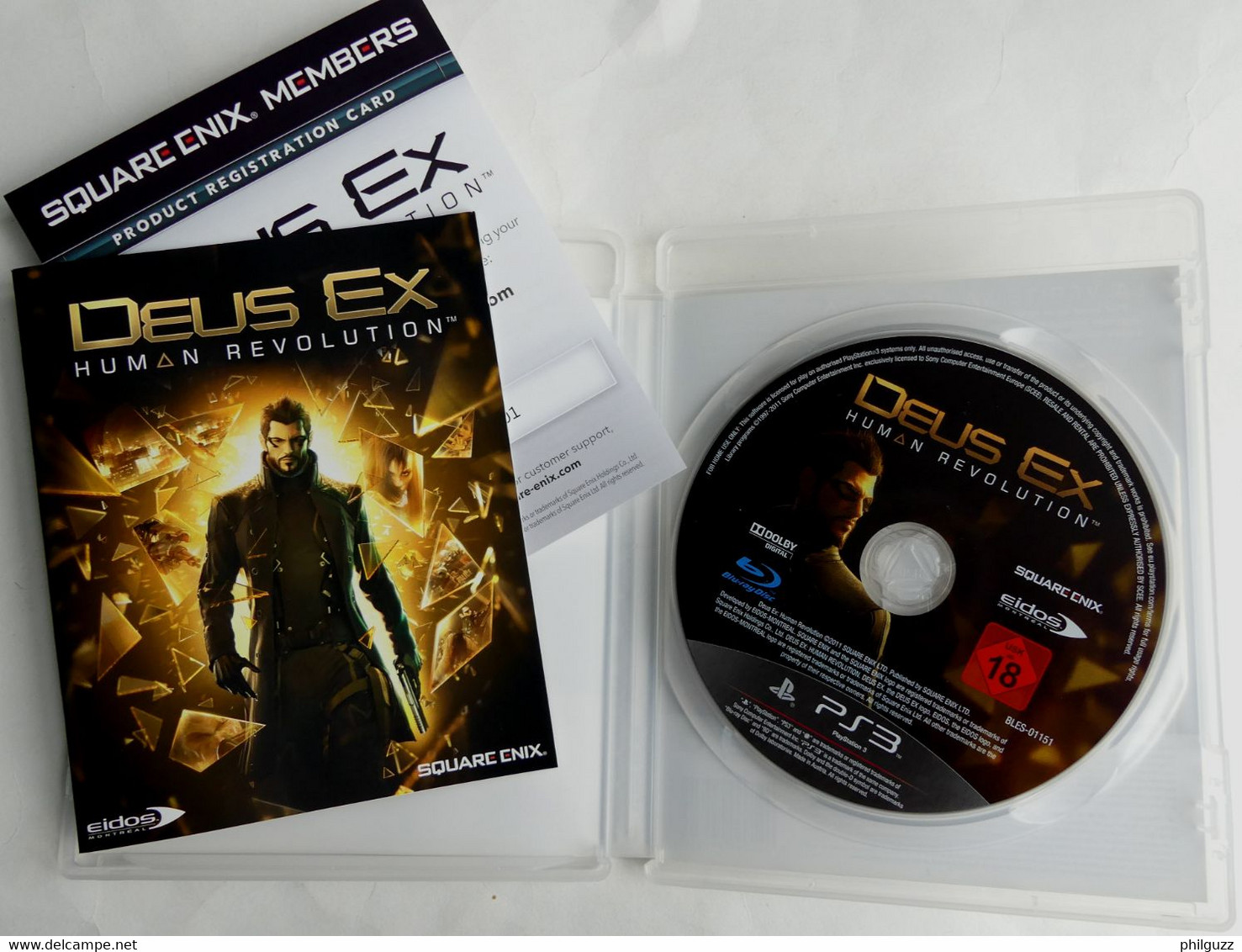 JEU PLAYSTATION PS3 DEUS EX HUMAN REVOLUTION AVEC BOITIER ET LIVRET - PS3