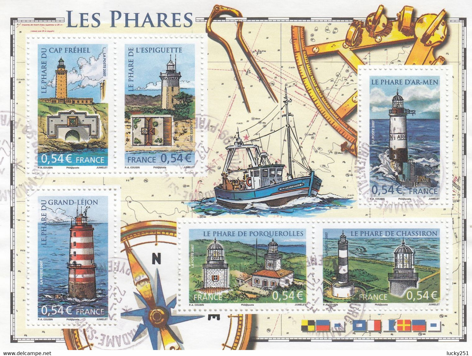 France - Oblitéré - Phares, Lighthouse, Leuchtturm. Bloc - Lighthouses