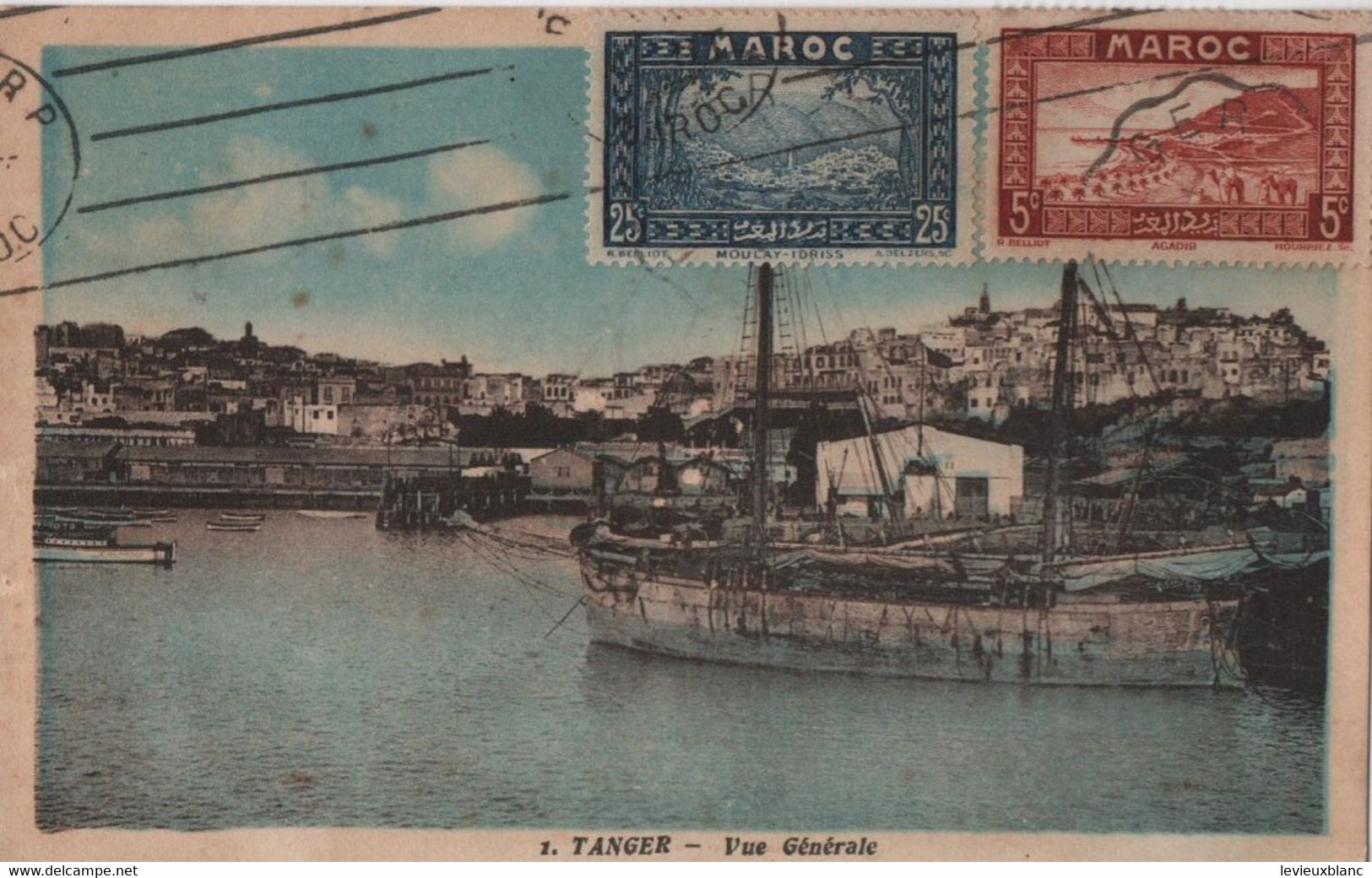 Carte Postale Ancienne / TANGER /Vue Générale / MAROC/ Rabat/ 1938    CPDIV315 - Tanger