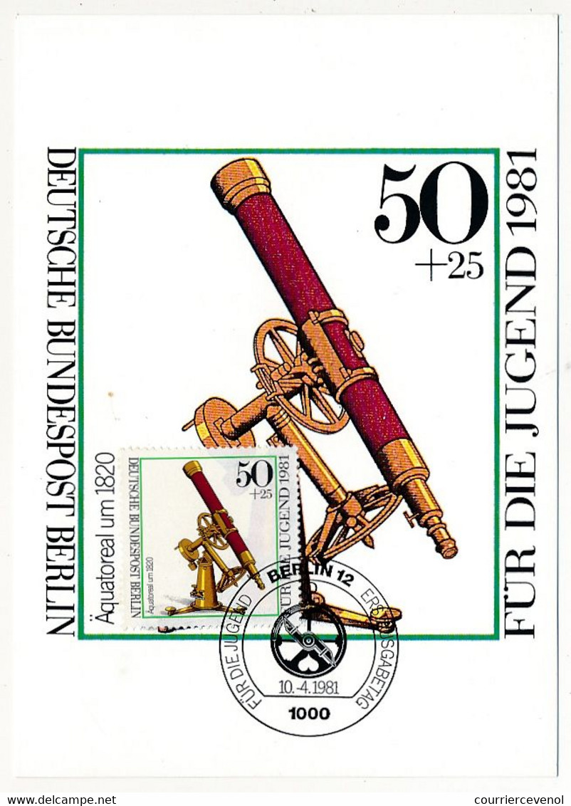 ALLEMAGNE - 4 Cartes Maximum - Instruments De Navigation - Berlin - 10/4/1981 - Cartes-Maximum (CM)