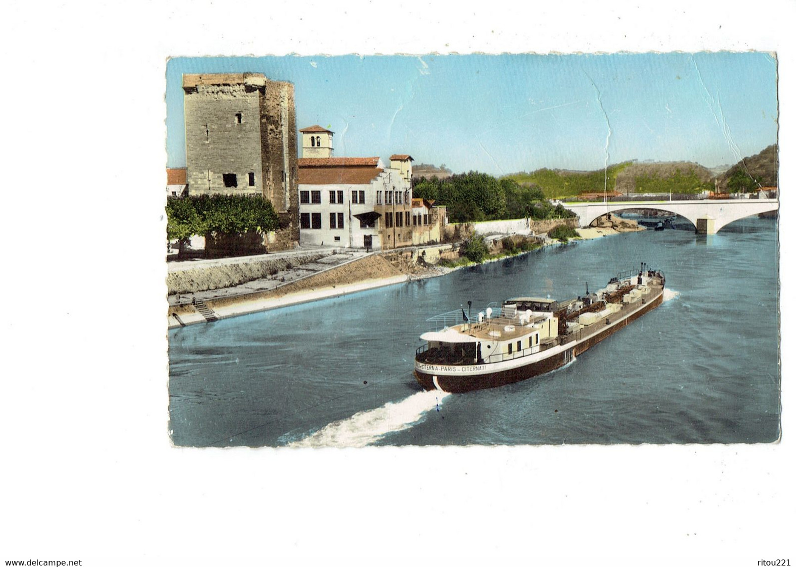 Cpm - 38 - VIENNE - Passage D'un Bateau Sur Le Rhône - - Péniche "Paris Citerna 11 - Vienne