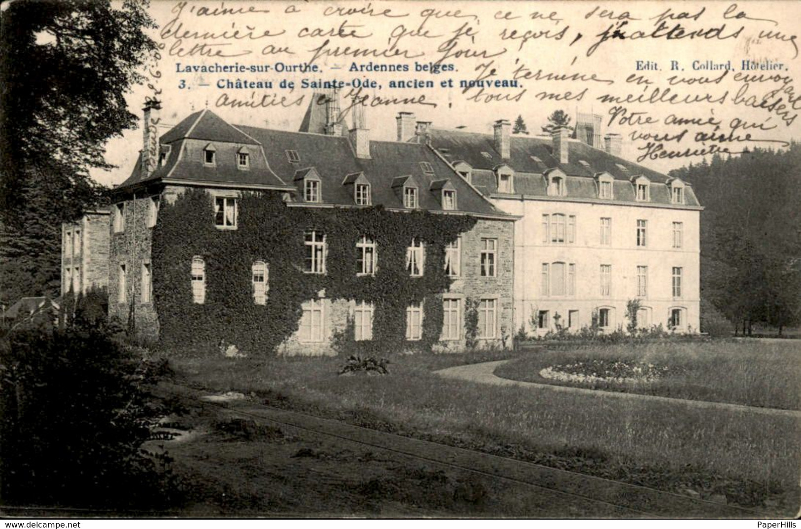 België - Lavacherie Sur OUrthe - Ardennes Chateau De Sainte Ode Ancien Nouveau - 1907 - Autres & Non Classés