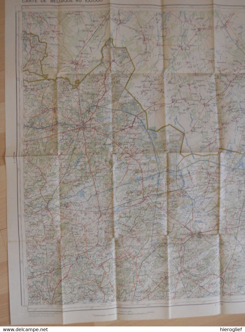 Carte De BELGIQUE Nr 8 TURNHOUT Institut Cartographique Militaire Impression Litho 1933 Mol Maaseik Hechtel Herentals - Topographische Kaarten