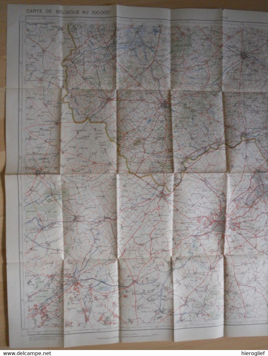 Carte De BELGIQUE Nr 4 TOURNAI Institut Cartographique Militaire Impression Litho 1933 Roeselare Kortrijk Lille Ieper - Topographische Kaarten