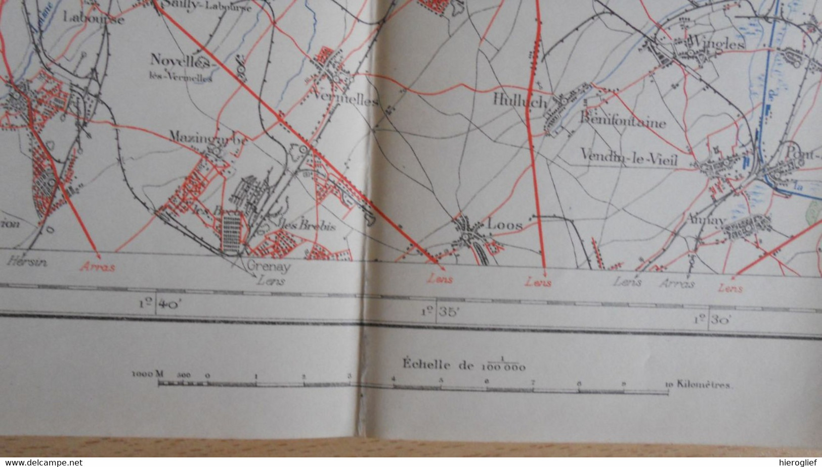 Carte De BELGIQUE Nr 4 TOURNAI Institut Cartographique Militaire Impression Litho 1933 Roeselare Kortrijk Lille Ieper - Cartes Topographiques