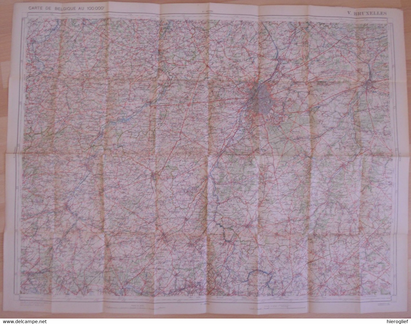 Carte De BELGIQUE Nr 5 BRUXELLES Institut Cartographique Militaire Impression Litho 1933 LEUVEN AALST NIJVEL WAVRE - Topographical Maps