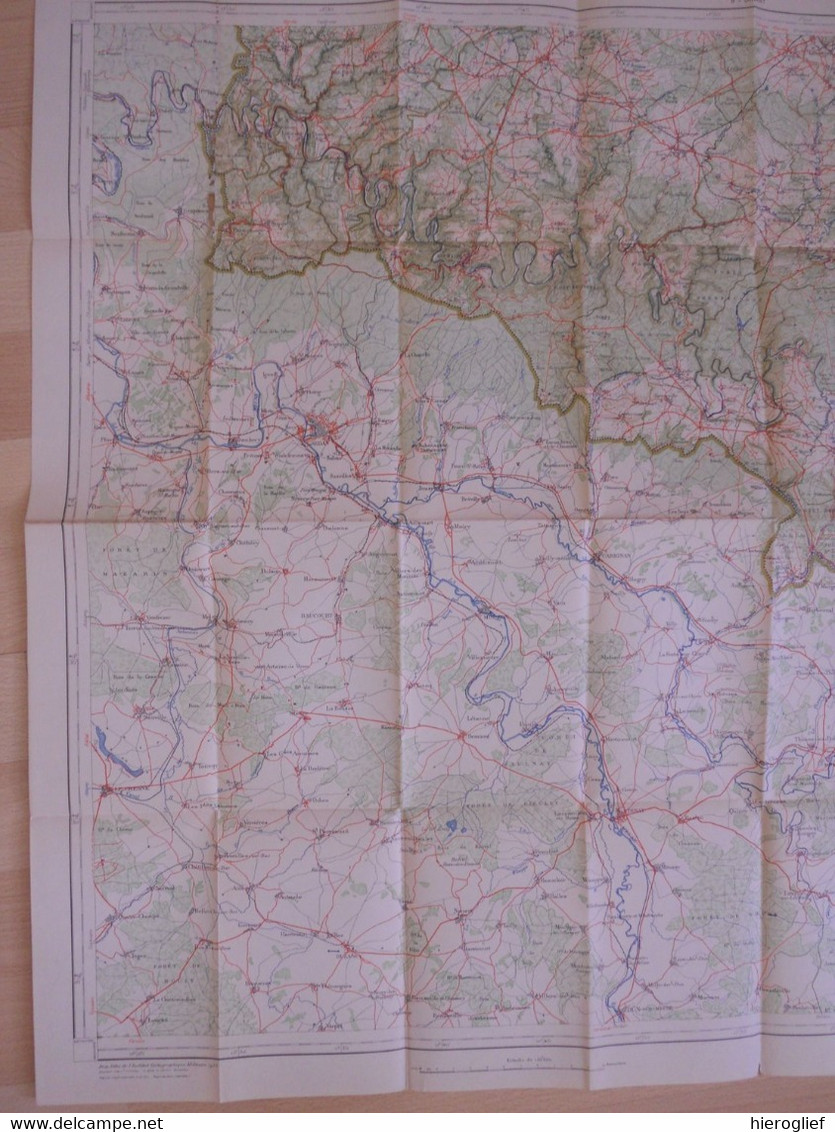 Carte De BELGIQUE Nr 9 ARLON Institut Cartographique Militaire Impression Litho 1933 Neufchâteau Virton - Topographische Karten