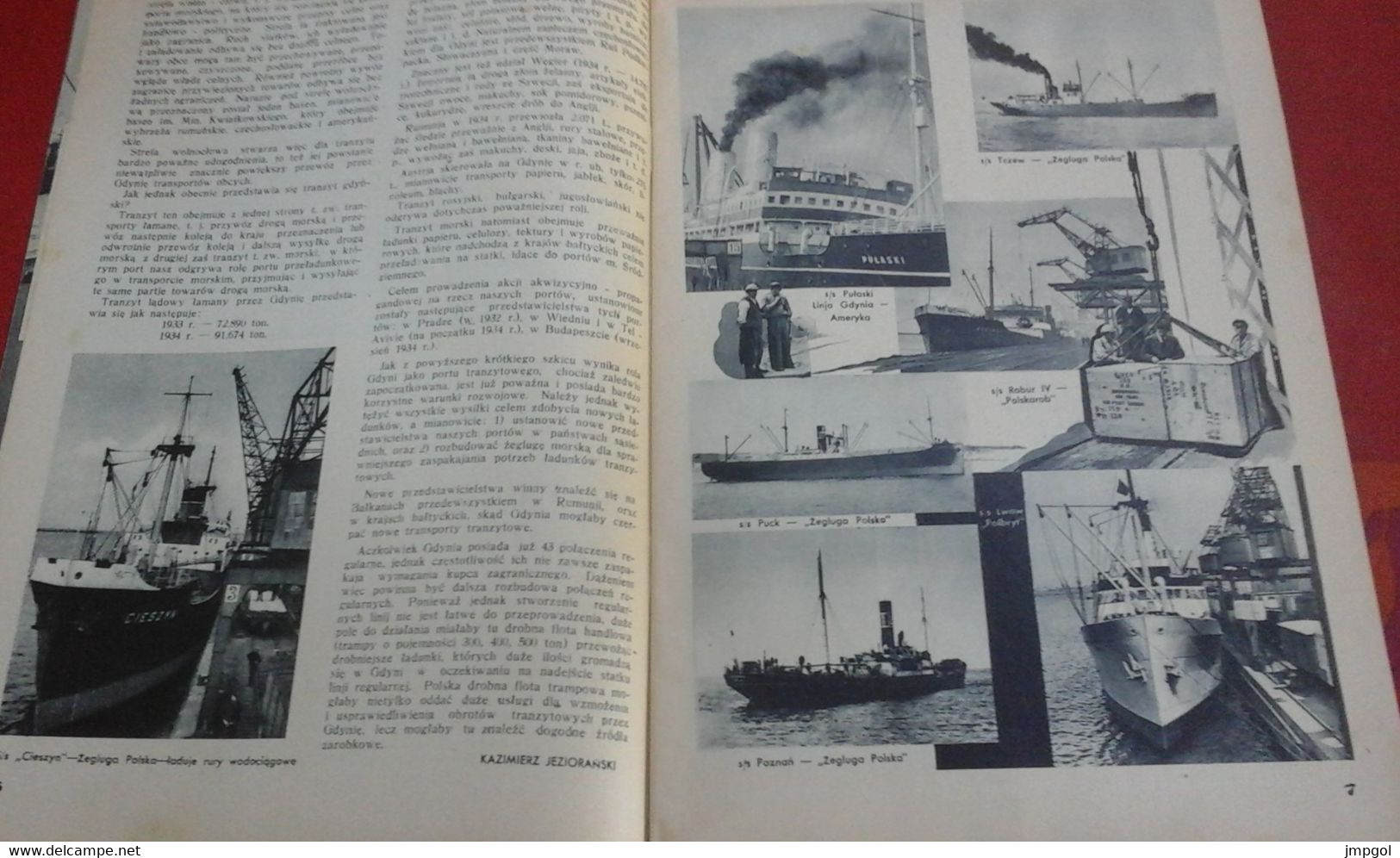 MORZE (la Mer) Août Septembre 1935 Gdynia Naviguer Sur La Mer Baltique Yokohama Shangaï Mer Noire Alexandrie - Magazines