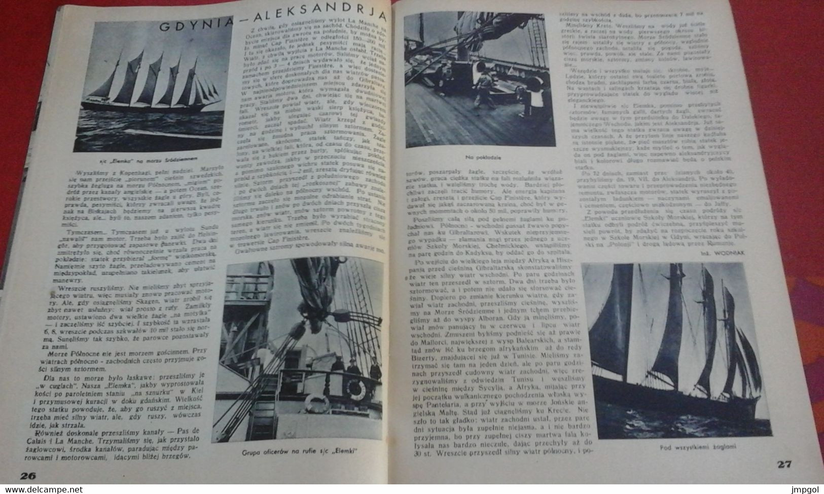 MORZE (la Mer) Août Septembre 1935 Gdynia Naviguer Sur La Mer Baltique Yokohama Shangaï Mer Noire Alexandrie - Magazines