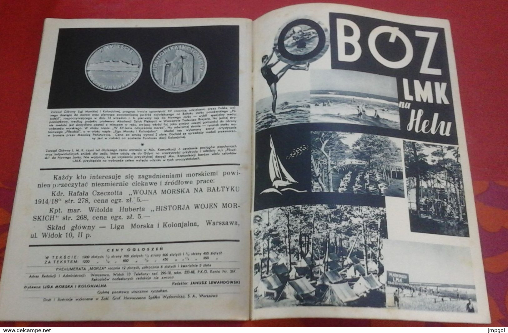 MORZE (la Mer) Août Septembre 1935 Gdynia Naviguer Sur La Mer Baltique Yokohama Shangaï Mer Noire Alexandrie - Magazines