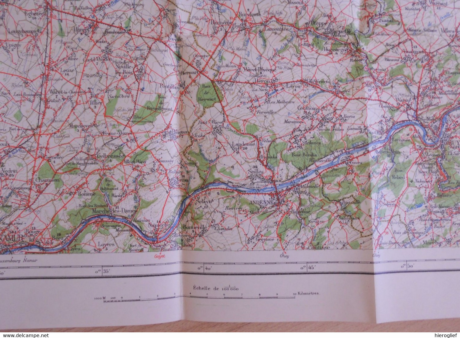 Carte De BELGIQUE Nr 6 LIEGE Institut Cartographique Militaire Impression Litho 1933 Maastricht Hasselt Tongeren Tienen - Carte Topografiche