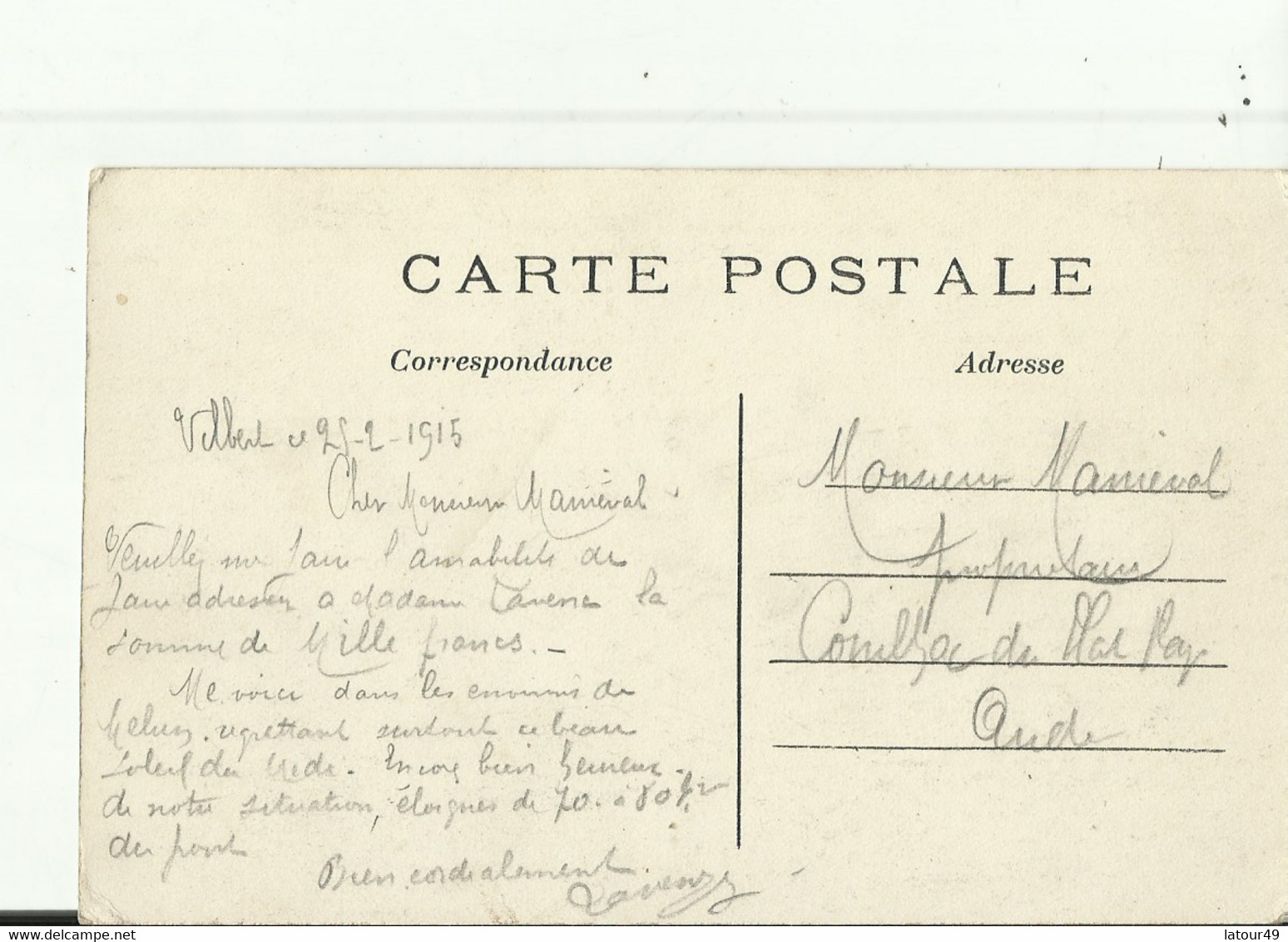 ROZOY EN BRIE ECOLE DE FILLE ECRITE 1915 - Roissy En Brie