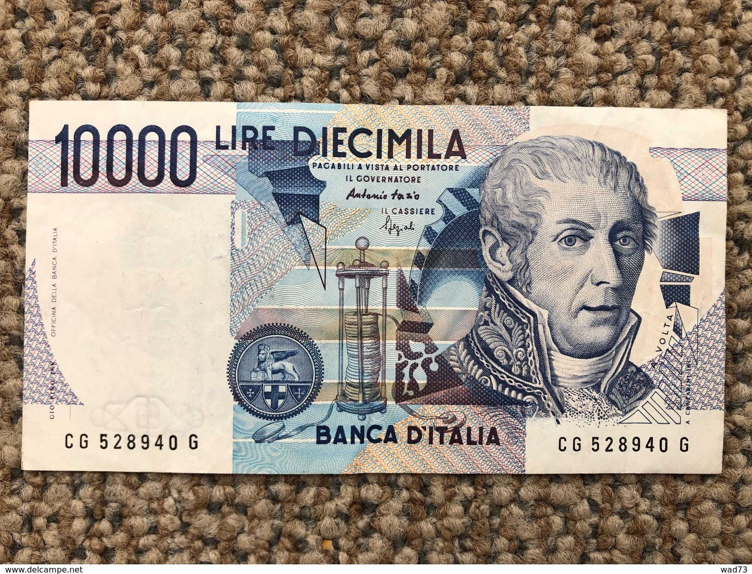 Billet 10000 Lires A. Volta 1984 (ND) - 10000 Lire
