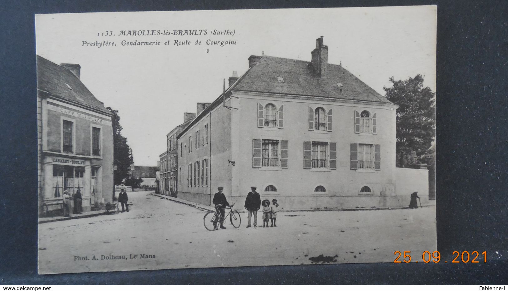 CPA - Marolles-les-Braults - Presbytère, Gendarmerie Et Route De Courgains - Marolles-les-Braults