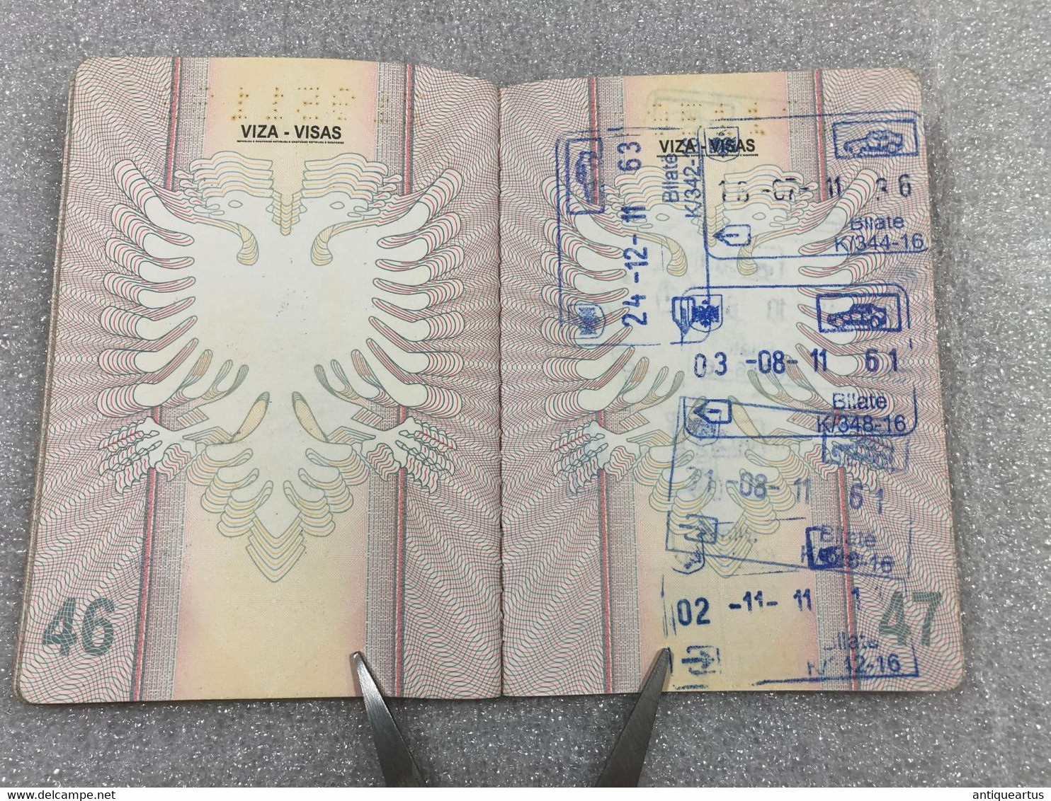 OLD ALBANIAN EXPIRED PASSPORT TRAVEL DOCUMENT 48 pages