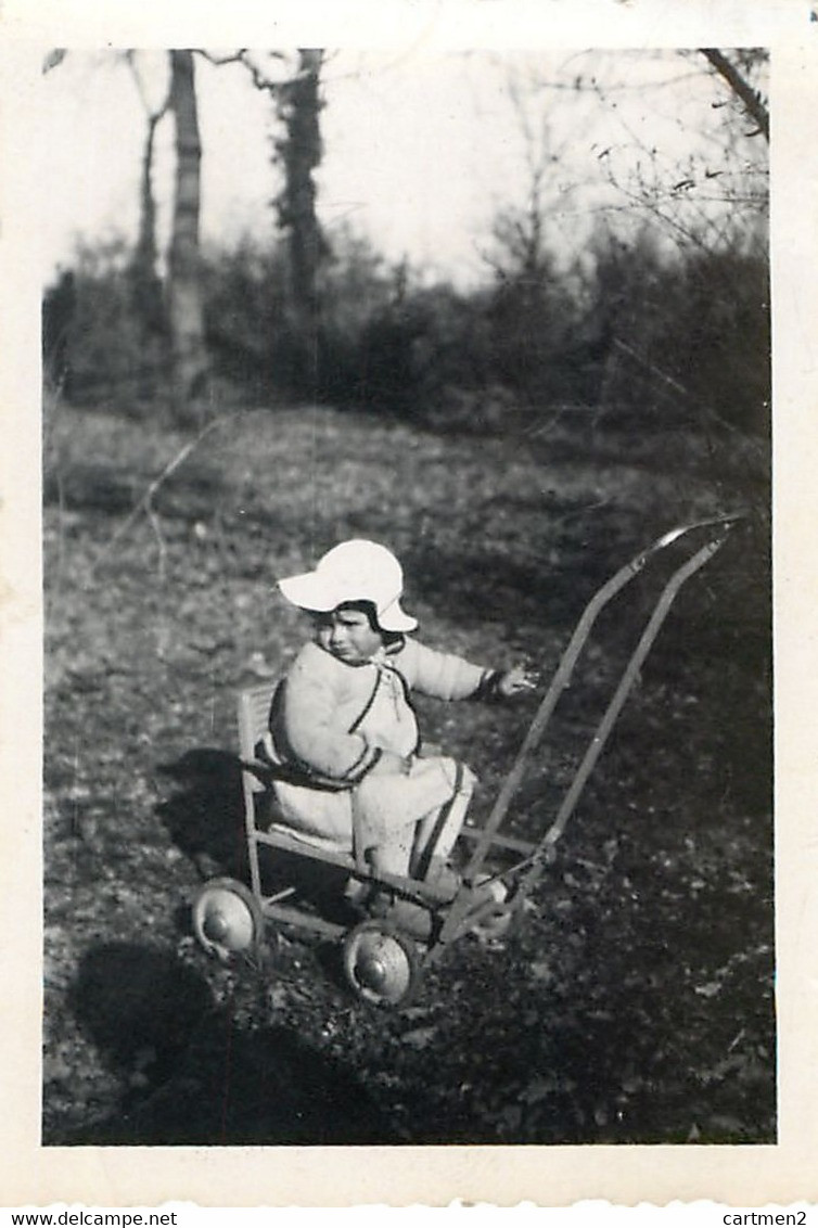 PHOTOGRAPHIE ANCIENNE : POUSSETTE LANDAU BEBE BABY PRAM STROLLER BABY CHILD KINDERWAGEN COCHECITO - Anonyme Personen