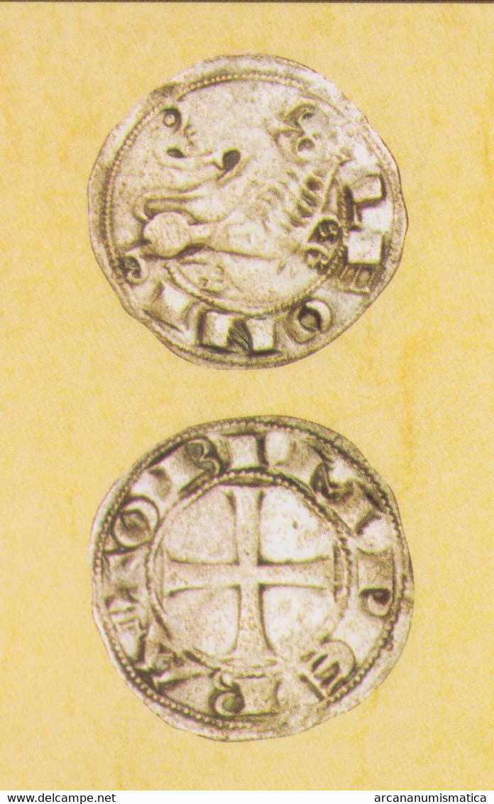 ALFONSO VII 1.126-1.157 Reino De Castilla Y León Unión Temporal DINERO-VELLÓN CECA LUGO RÉPLICA DL-12.776 -  Prove & Riconi