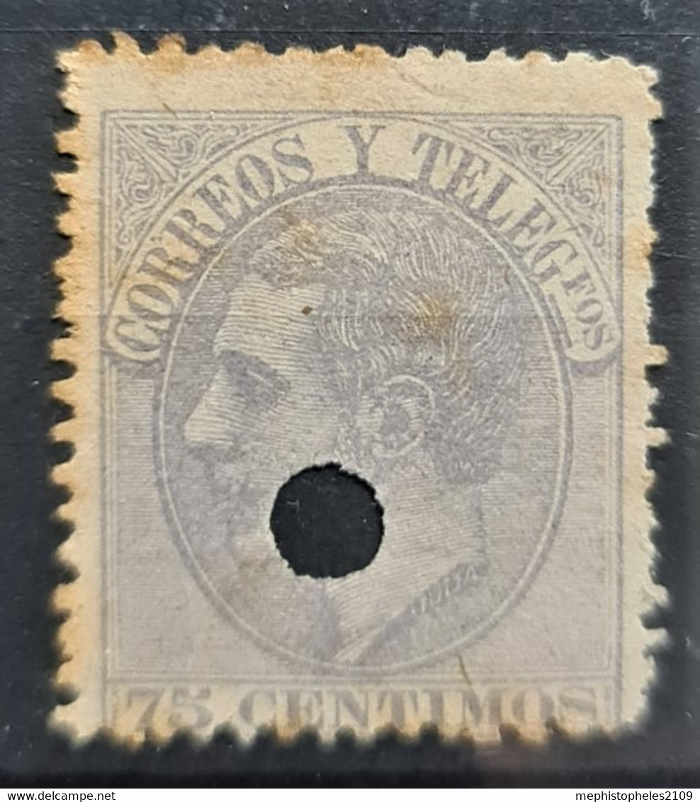 SPAIN 1882 - Canceled - Sc# 254 - 75c - Oblitérés