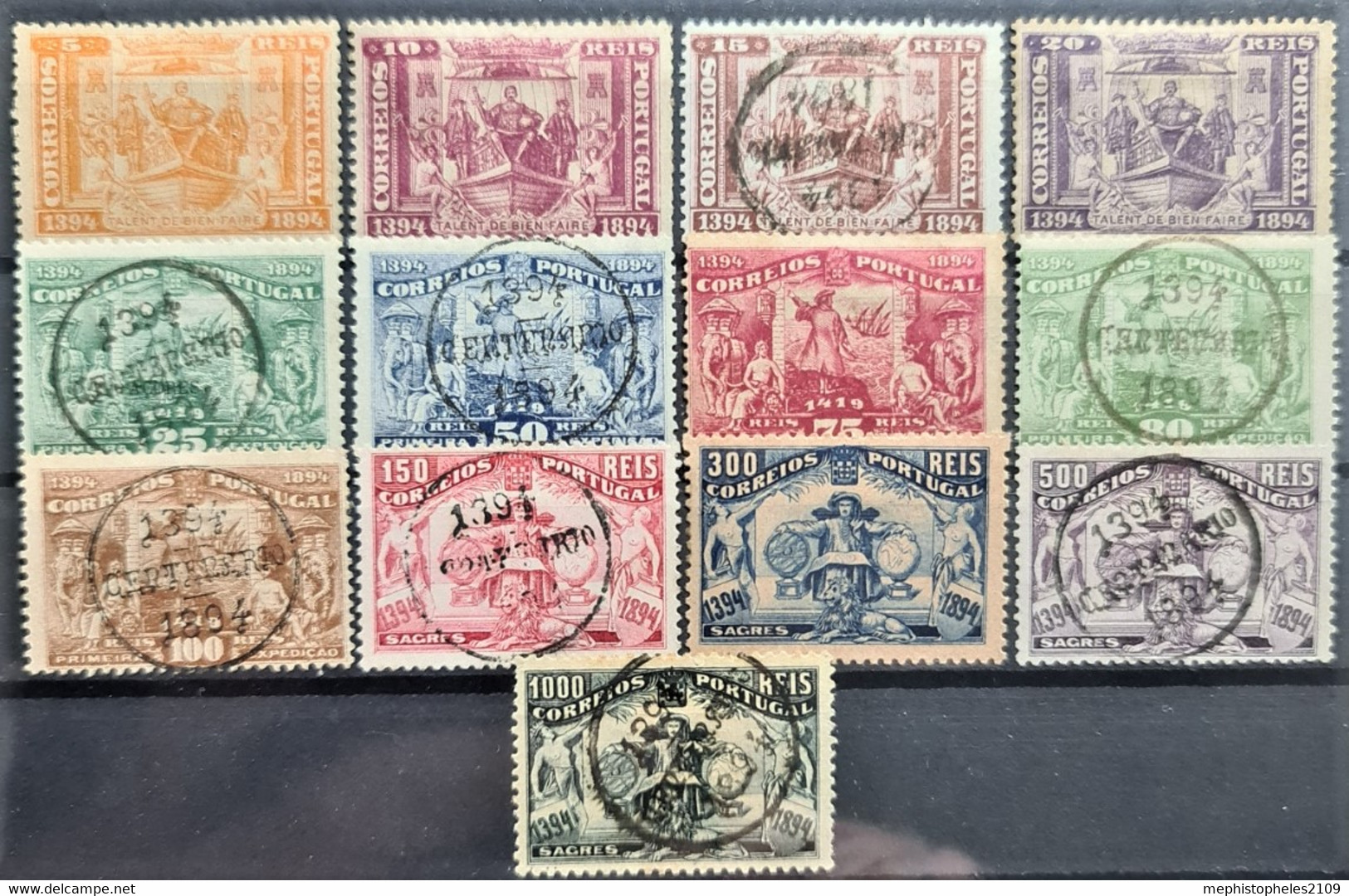 PORTUGAL 1894 - MLH/canceled - Sc# 97-109 - Complete Set! - Oblitérés