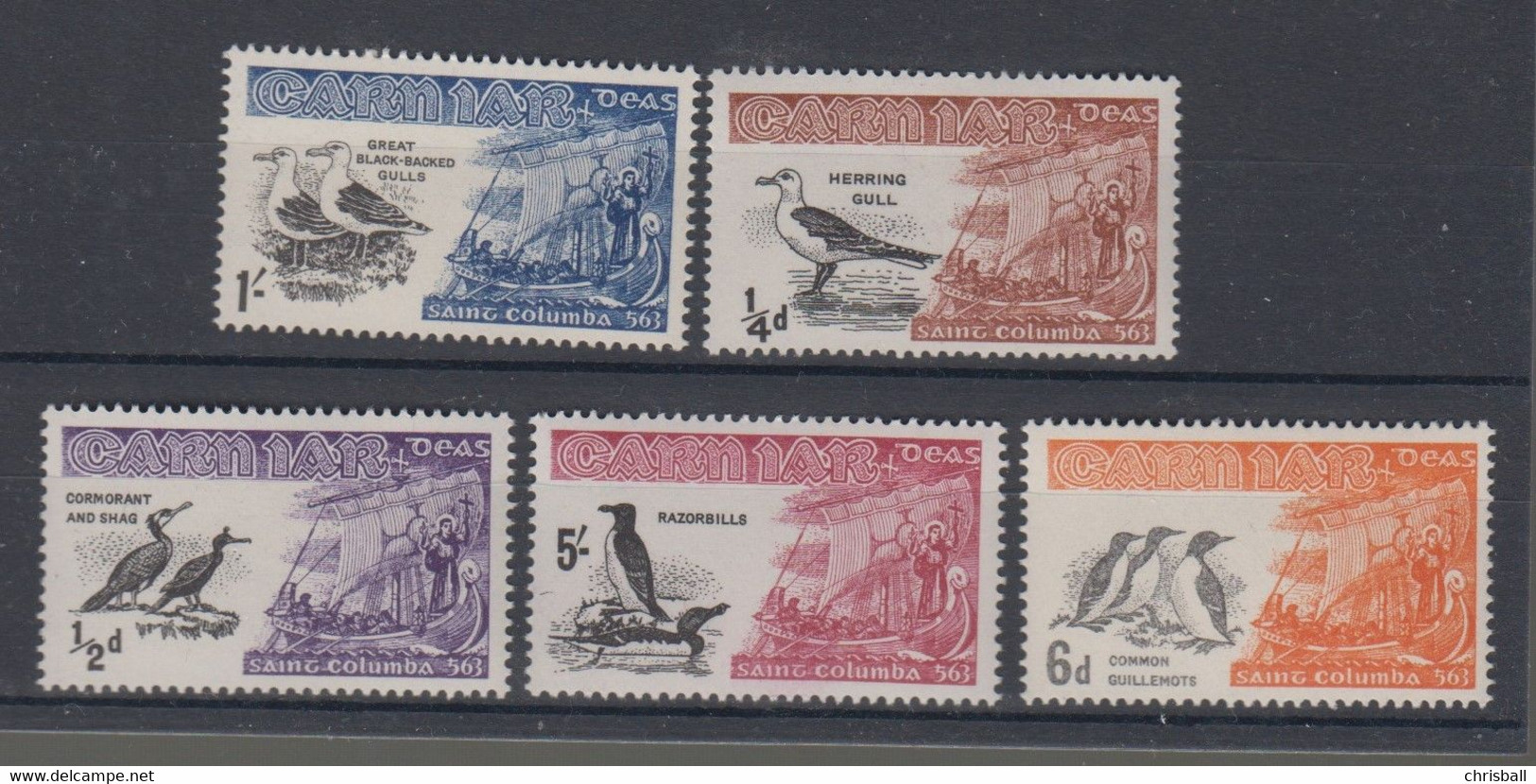 Carniar Sea Birds Selection 5 Values Unmounted Mint - Local Issues
