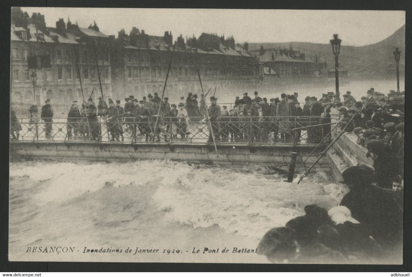 BESANCON INONDATIONS DE 1910 Le Pont De Battant. Carte Neuve. TB - Besancon