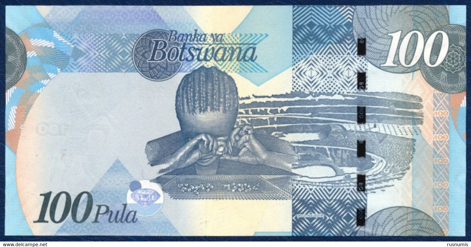 BOTSWANA 100 PULA P-33 NEW DIAMONDS De La Rue 2016 UNC - Botswana