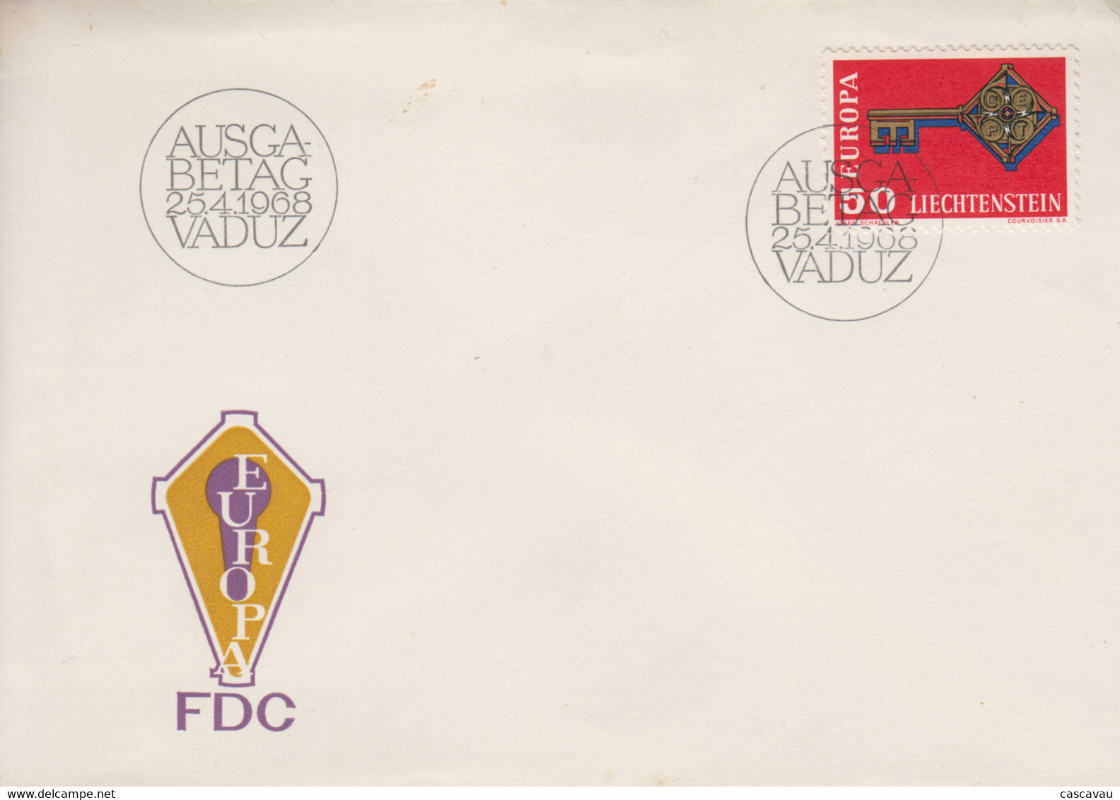 Enveloppe  FDC  1er  Jour   LIECHTENSTEIN   EUROPA    1968 - 1968