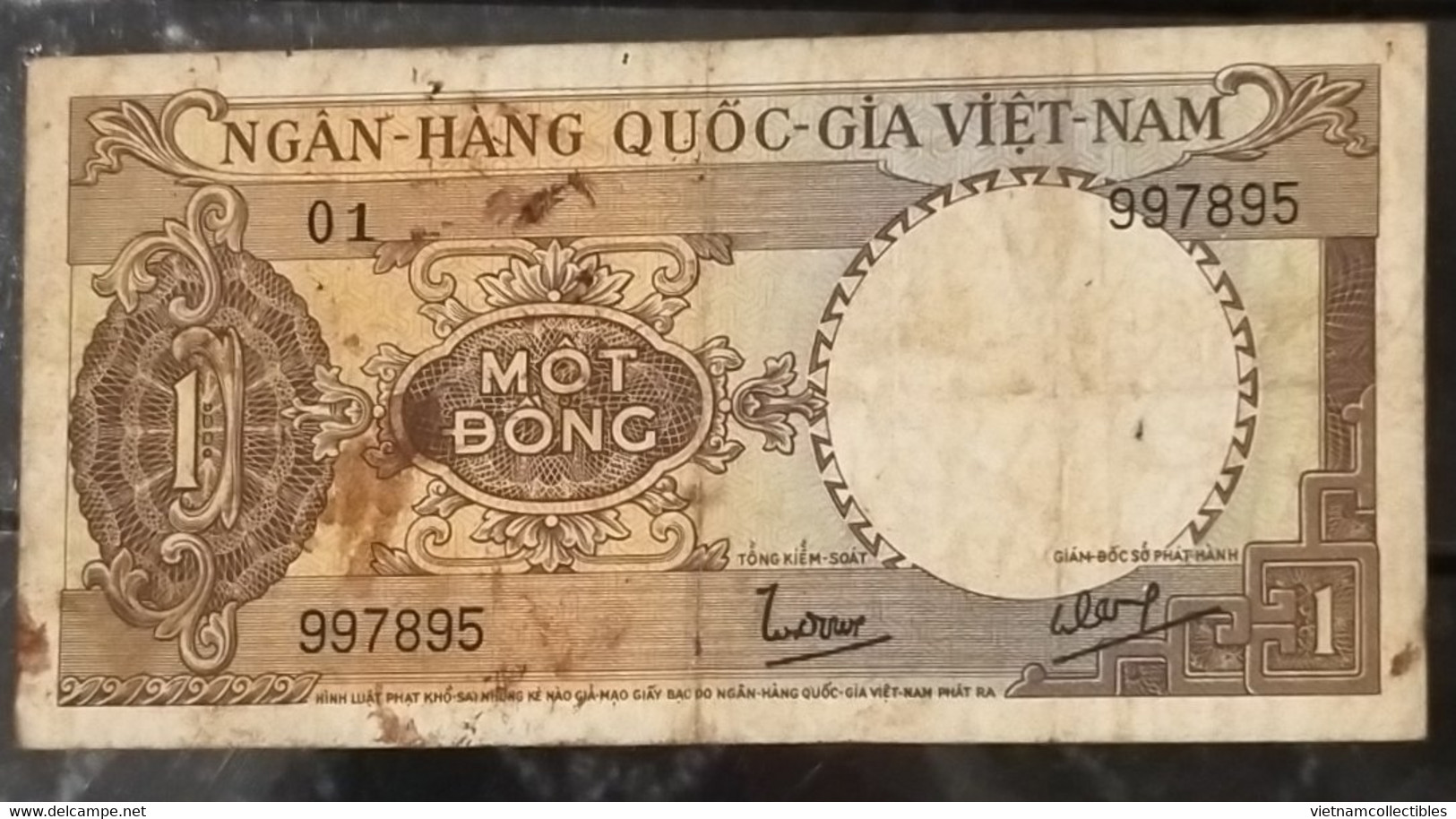 South Viet Nam Vietnam 1 Dông VF Banknote Note 1964 - Pick # 15 / 2 Photos - Viêt-Nam