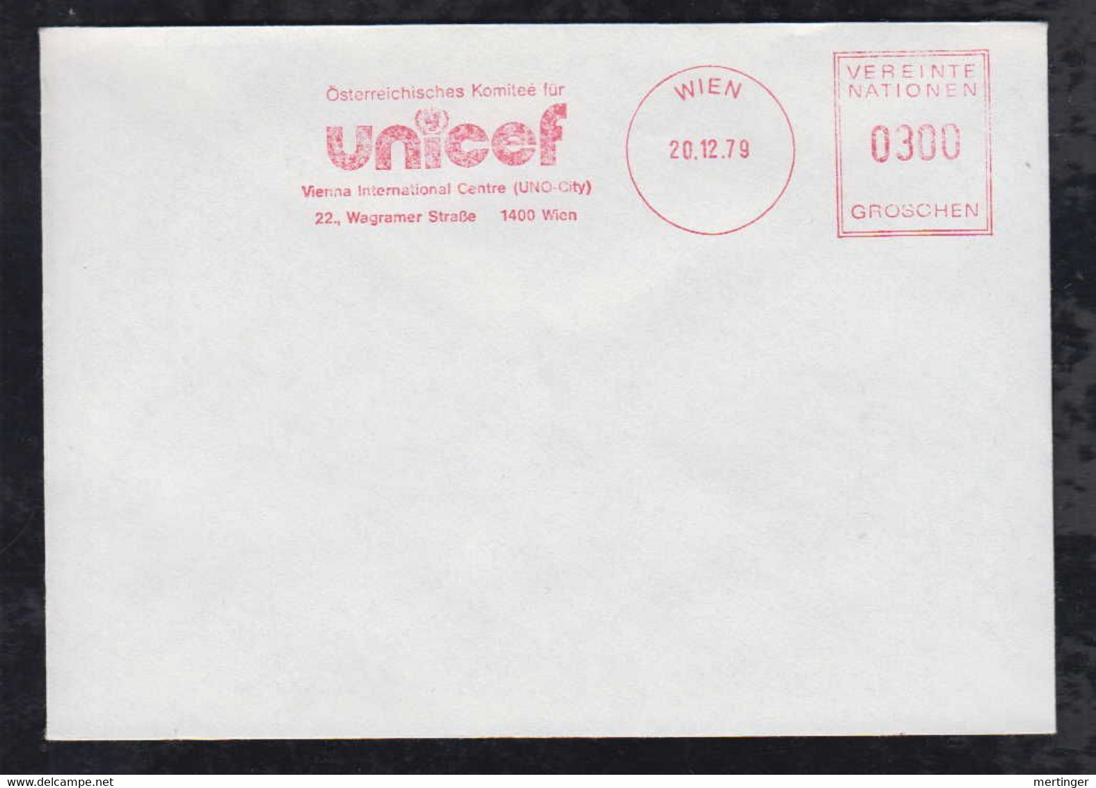 UNO Wien 1979 Meter Cover UNICEF - Briefe U. Dokumente