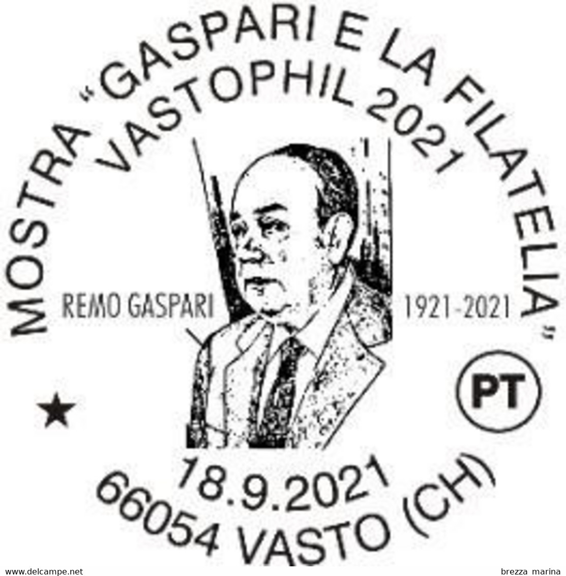 ITALIA - 2021 - Cartolina - Vastophil - Remo Gaspari E La Filatelia Di C. Nanni - Annullo - 2021-...: Poststempel