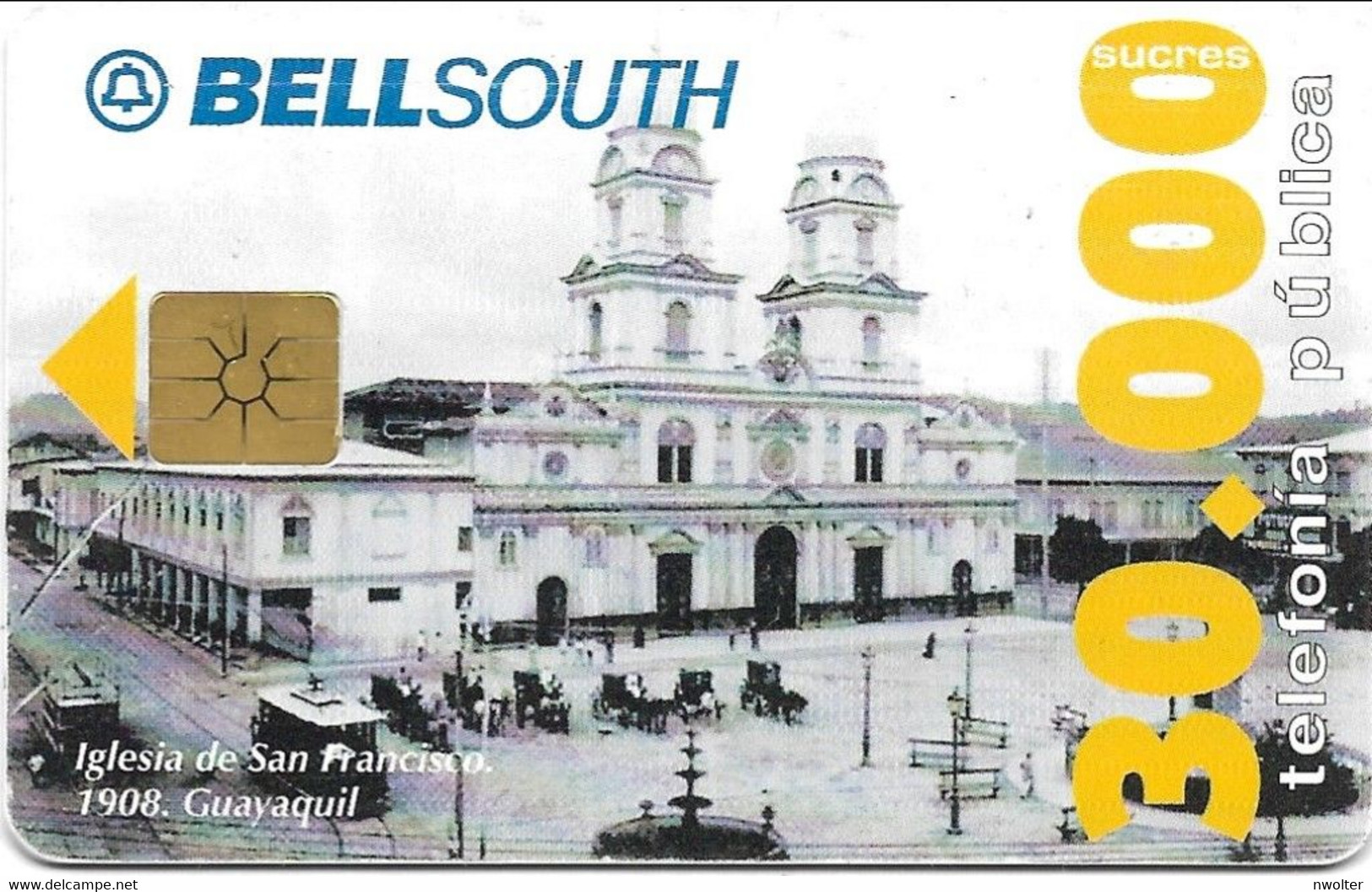 @+ Equateur - BellSouth - Iglesia De San Francisco - Chip Gem1B - Ref : EC-BS-002A - Ecuador