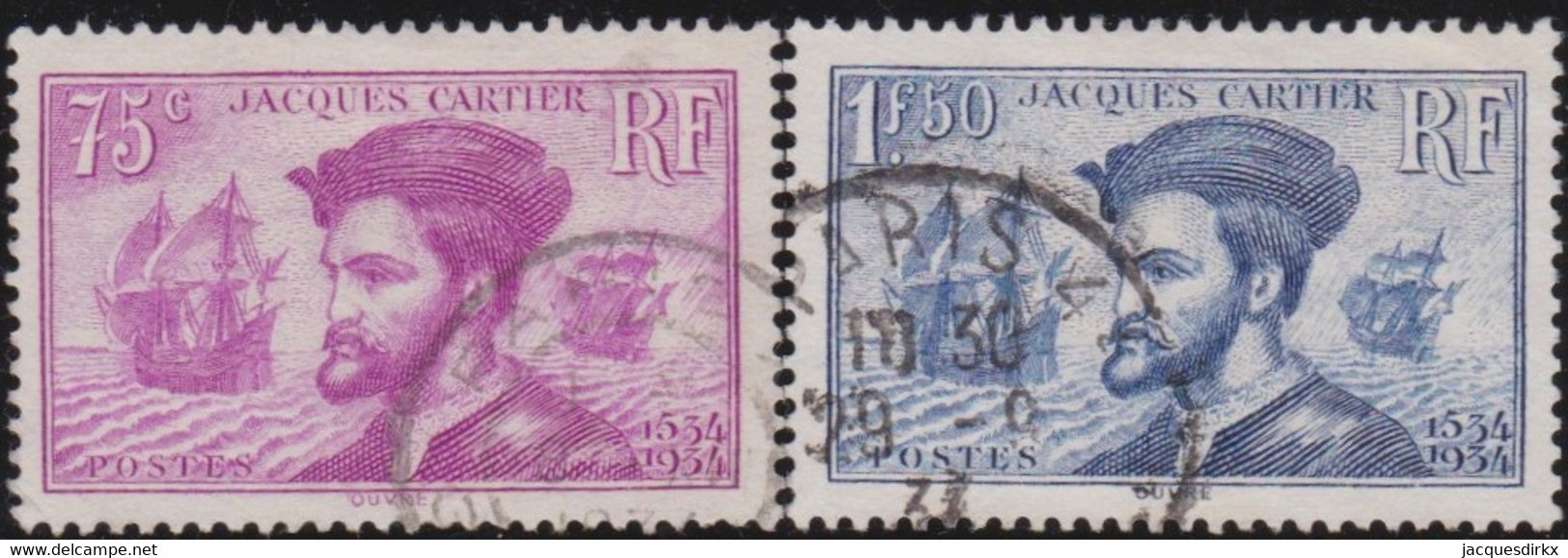 France   .  Y&T   .   296/297     .       O    .    Oblitéré - Oblitérés