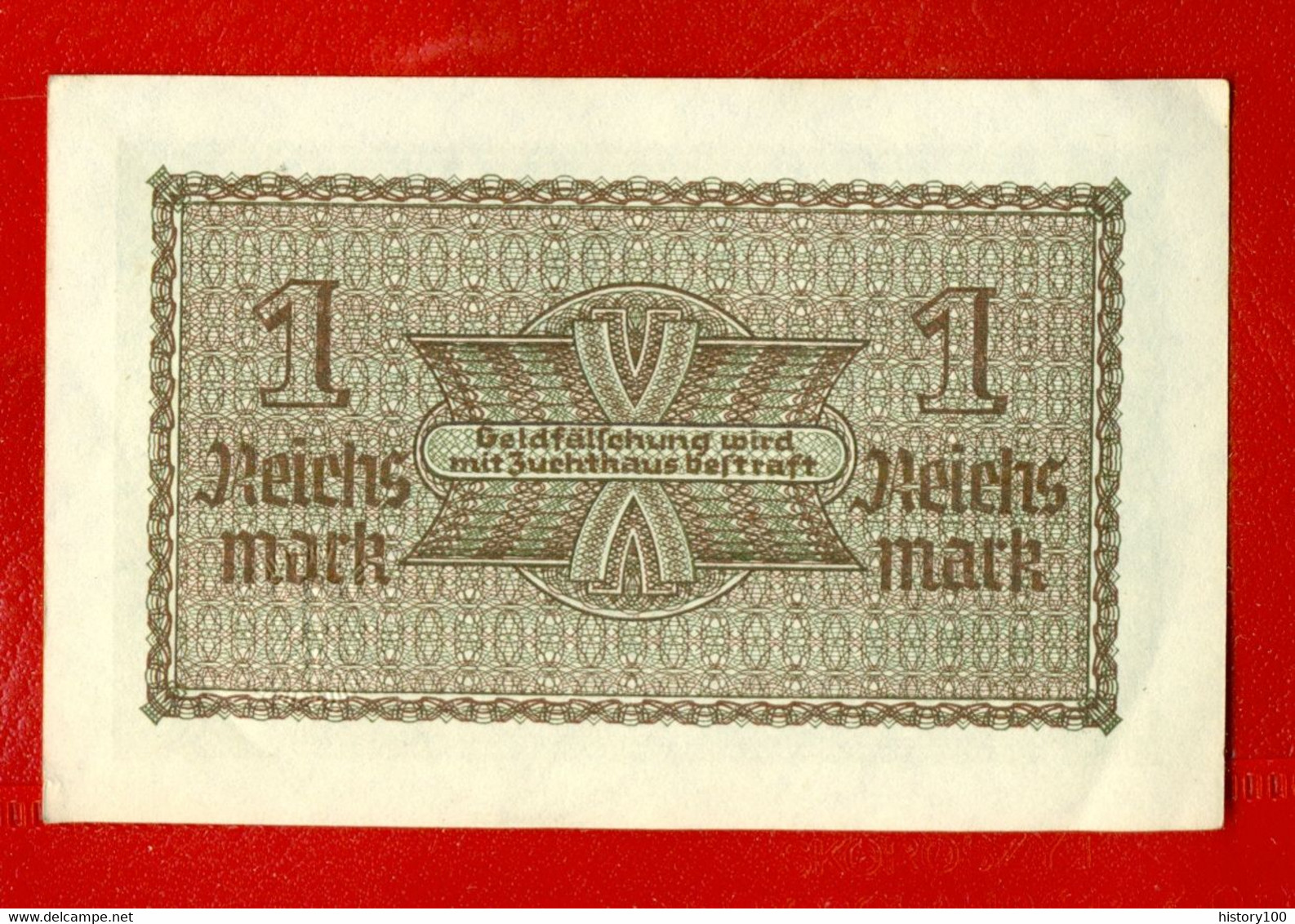 GERMANY LATVIA OCCUPIED TERRITORIES WWll 1 REICHSMARK 1940-45 P R136a AUNC 300 - WW2