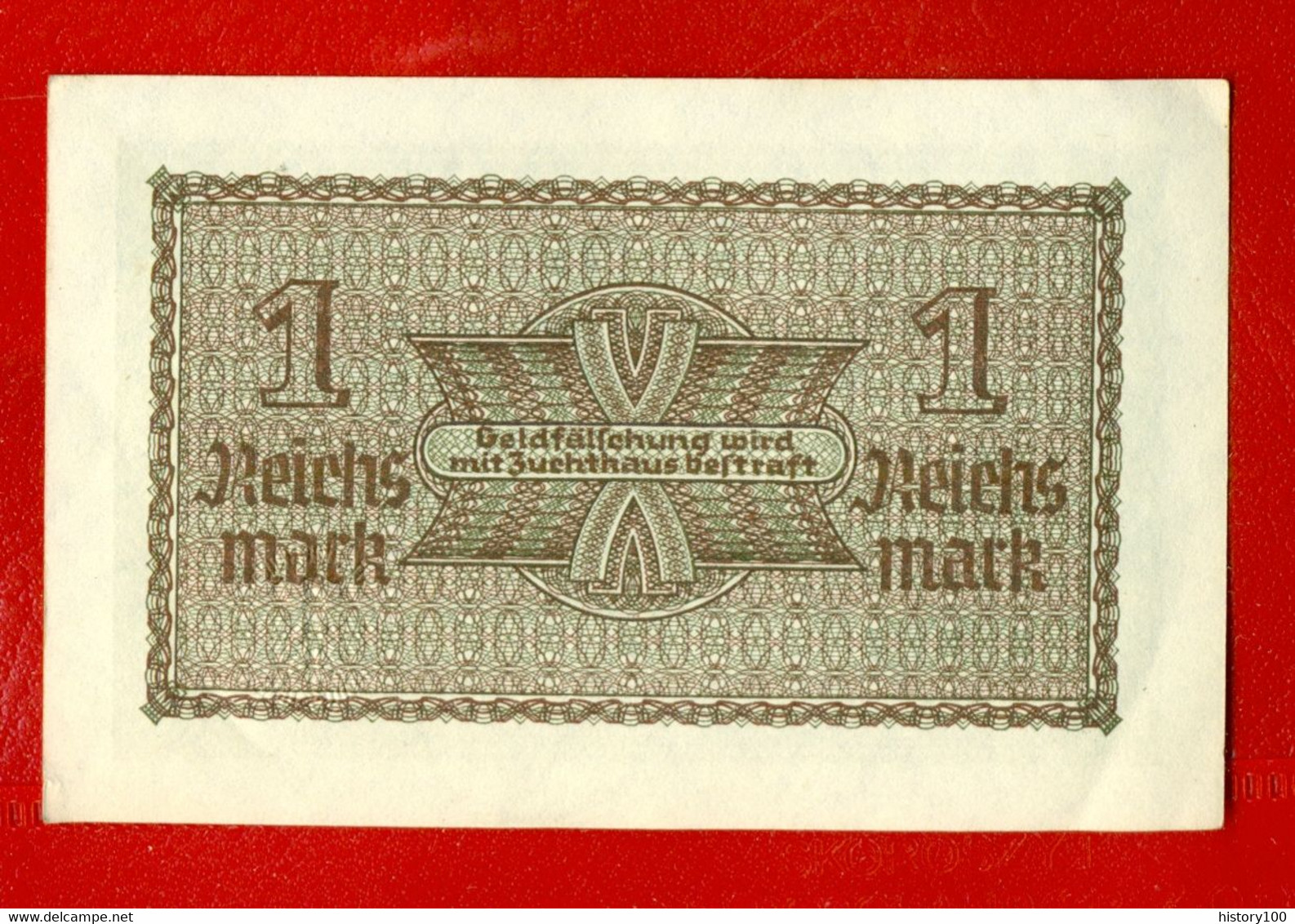 GERMANY LATVIA OCCUPIED TERRITORIES WWll 1 REICHSMARK 1940-45 P R136a AUNC 300 - 2° Guerre Mondiale