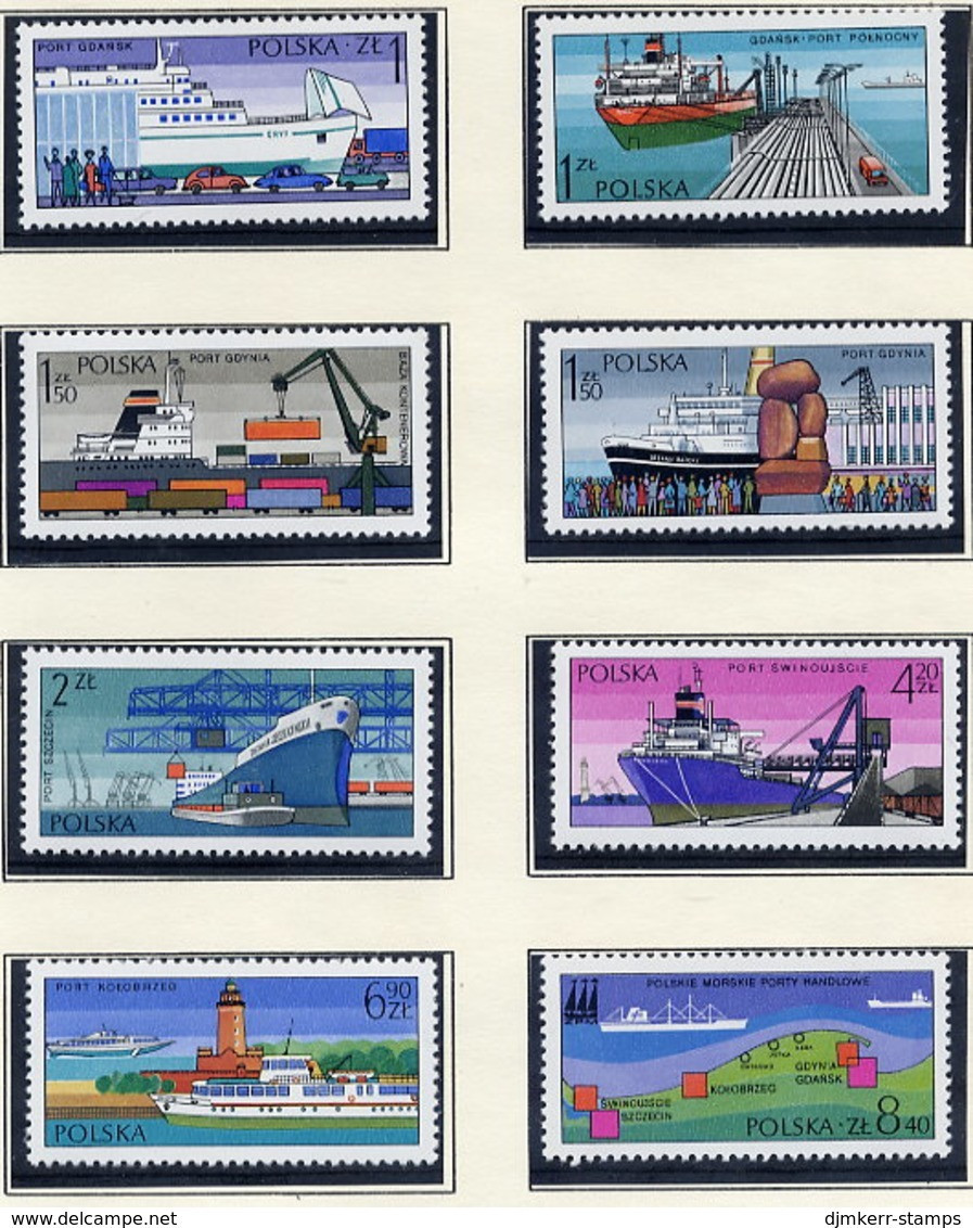 POLAND 1976 Polish Ports MNH / **.  Michel 2475-82 - Unused Stamps