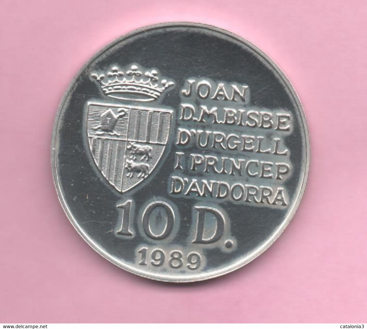 ANDORRA -  10 DINERS 1989 KM60 PLATA - Andorre