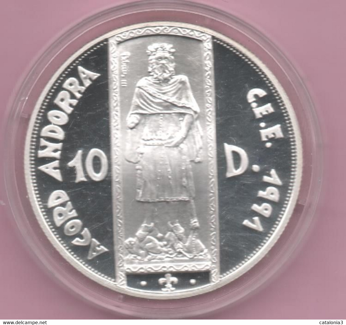 ANDORRA -  10 DINERS 1994 PROOF KM99 PLATA - Andorre