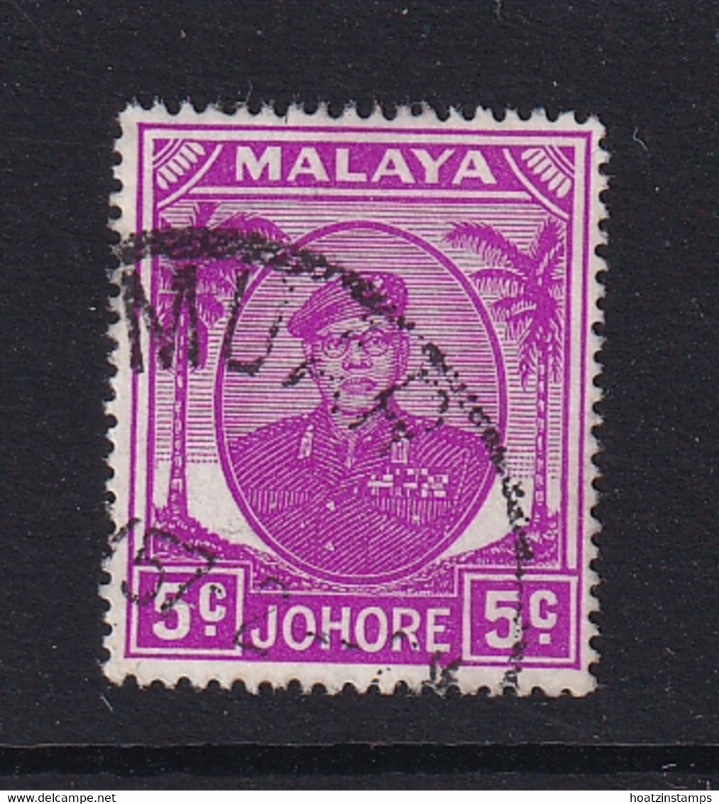 Malaya - Johore: 1949/55   Sultan Ibrahim    SG136a    5c      Used - Johore