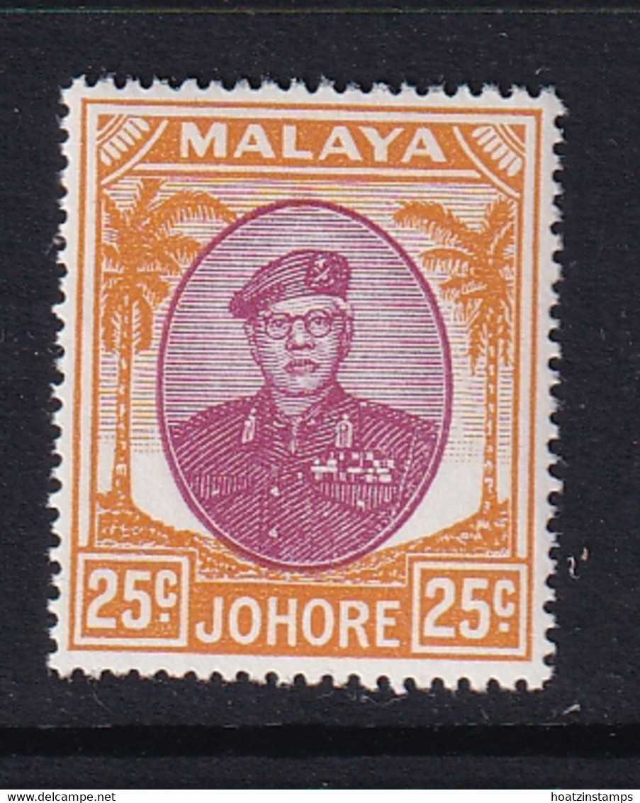 Malaya - Johore: 1949/55   Sultan Ibrahim    SG142    25c     MH - Johore