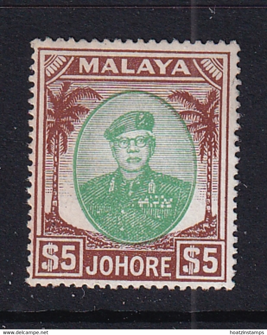 Malaya - Johore: 1949/55   Sultan Ibrahim    SG147    $5     MH - Johore