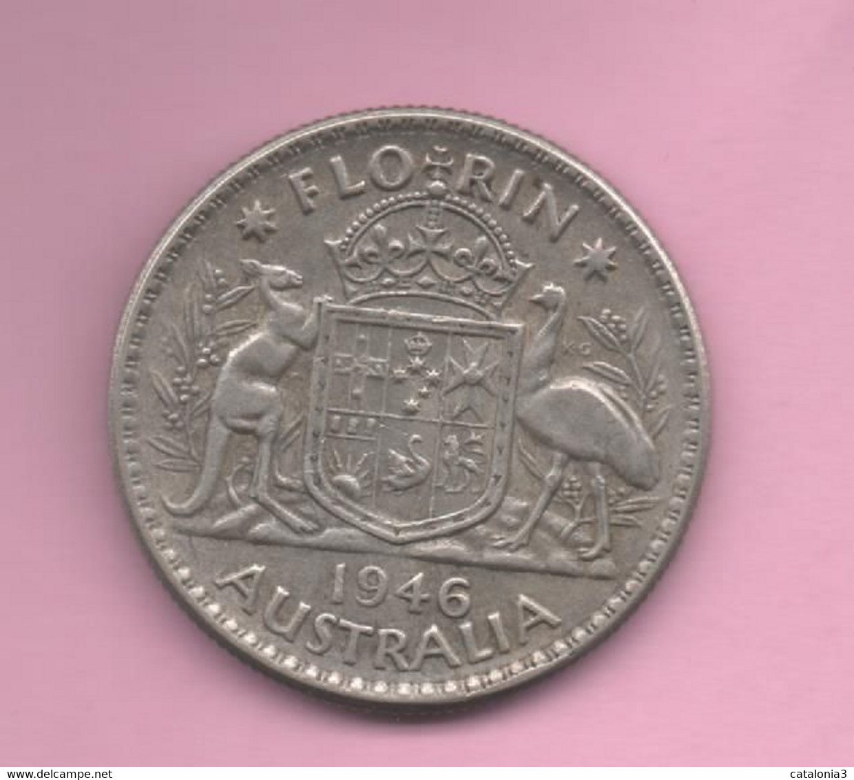 AUSTRALIA - 1 FLORIN 1946 PLATA - Autres & Non Classés