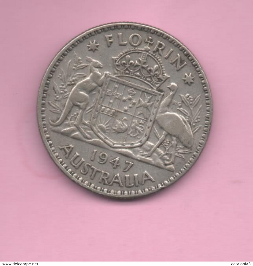 AUSTRALIA - 1 FLORIN 1947 PLATA - Other & Unclassified