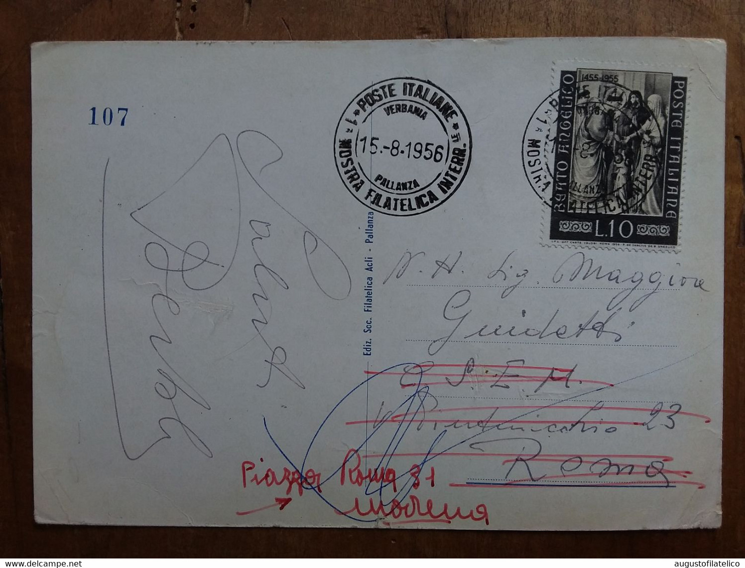 REPUBBLICA - Marcofilia - 1° Mostra Filatelica Pallanza 1956 + Spese Postali - FDC