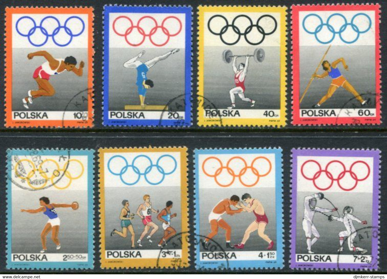 POLAND 1969 National Olympic Committee Used  Michel 1908-15 - Oblitérés