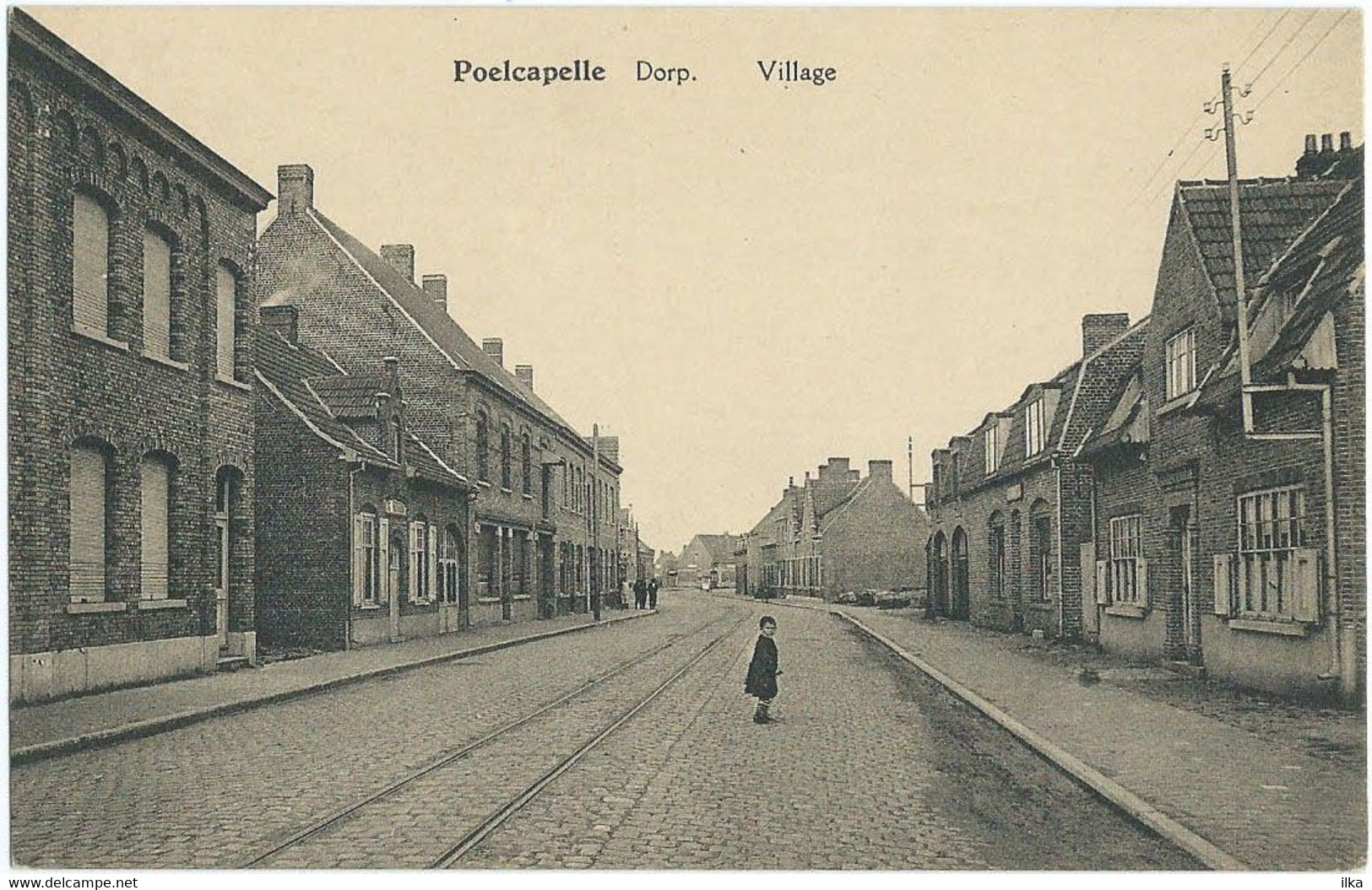 Poelcapelle - Dorp, Grote Baan - Village, Grande Rue - Town, High Streed. - Langemark-Poelkapelle