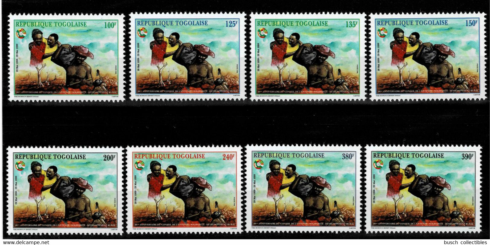 Togo 1999 - Mi. A2980 - 2983 Joint Issue Emission Commune 40e Anniversaire Du Conseil De L'Entente 8 Val. MNH ** - Gezamelijke Uitgaven